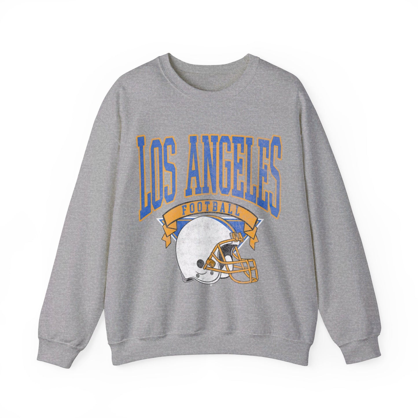 DISTRESSED LOS ANGELES FOOTBALL CREWNECK SWEATSHIRT
