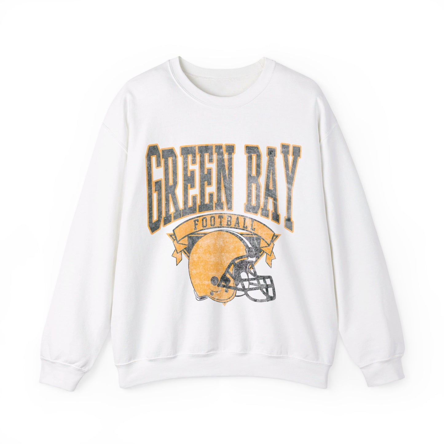 DISTRESSED GREEN BAY FOOTBALL CREWNECK SWEATSHIRT
