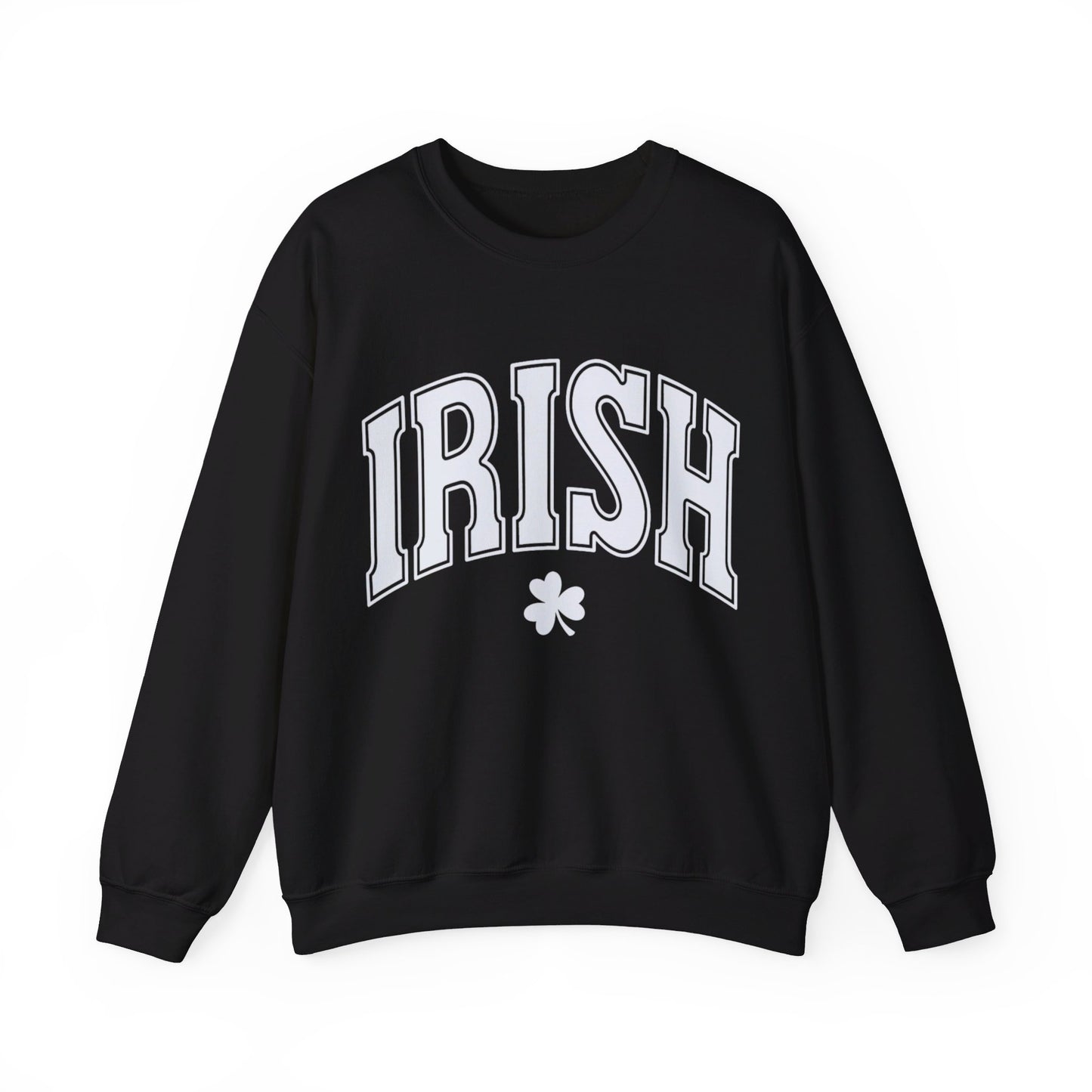 WHITE IRISH SHAMROCK CREWNECK SWEATSHIRT