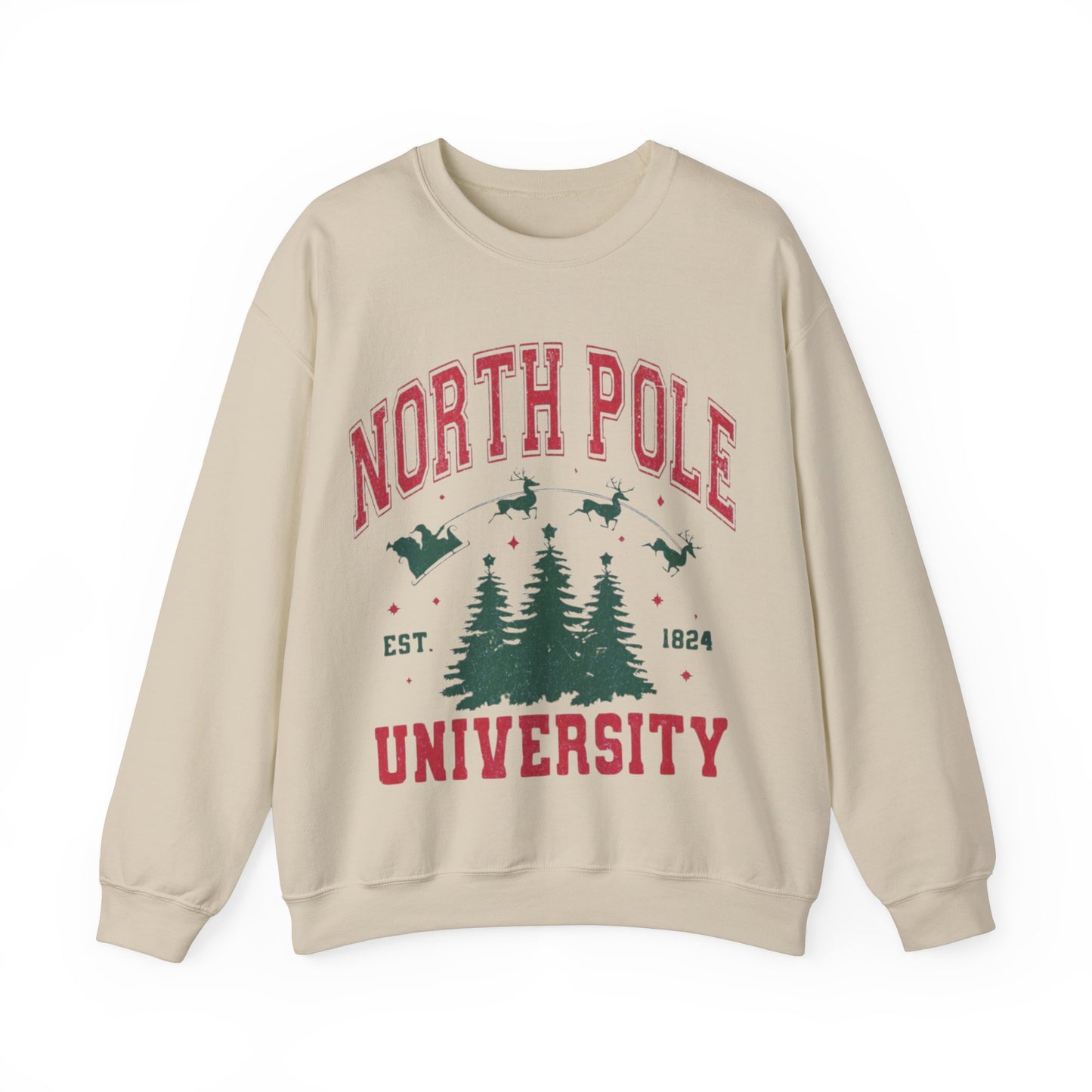 NORTH POLE UNIVERSITY CREWNECK SWEATSHIRT