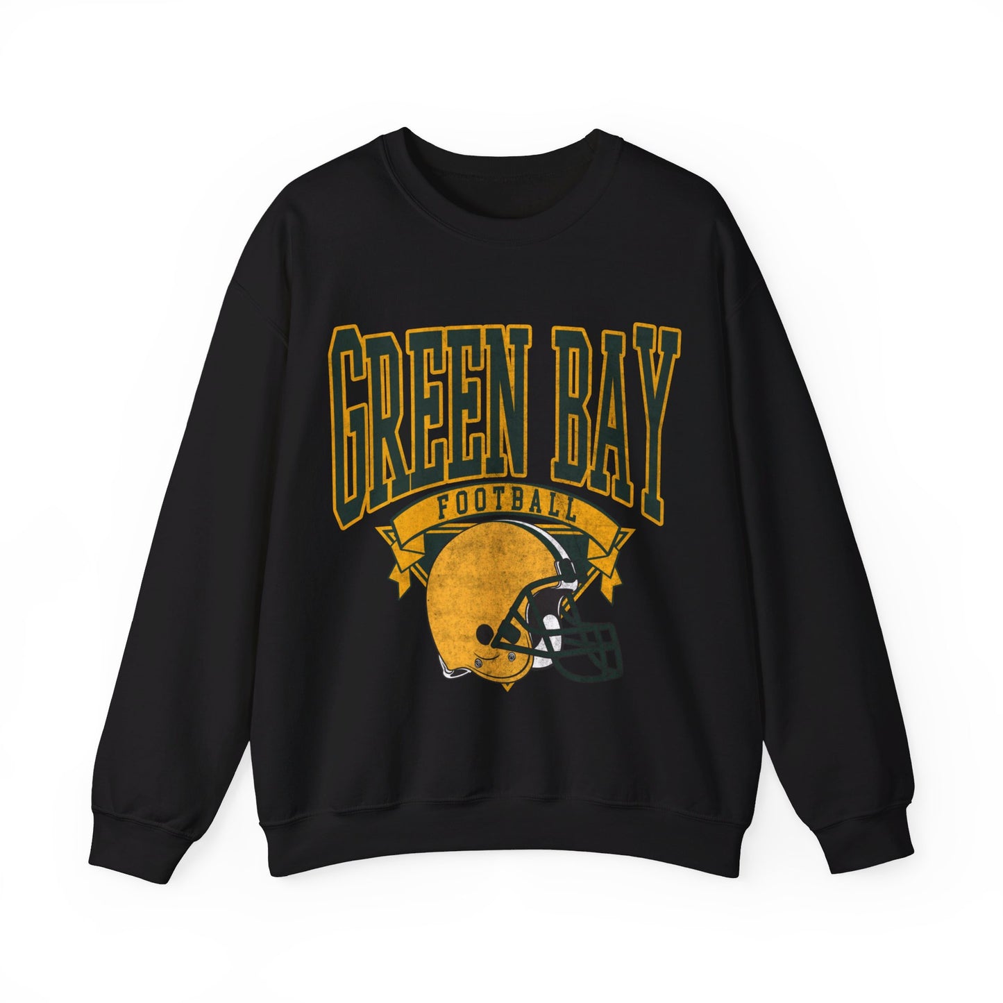 DISTRESSED GREEN BAY FOOTBALL CREWNECK SWEATSHIRT