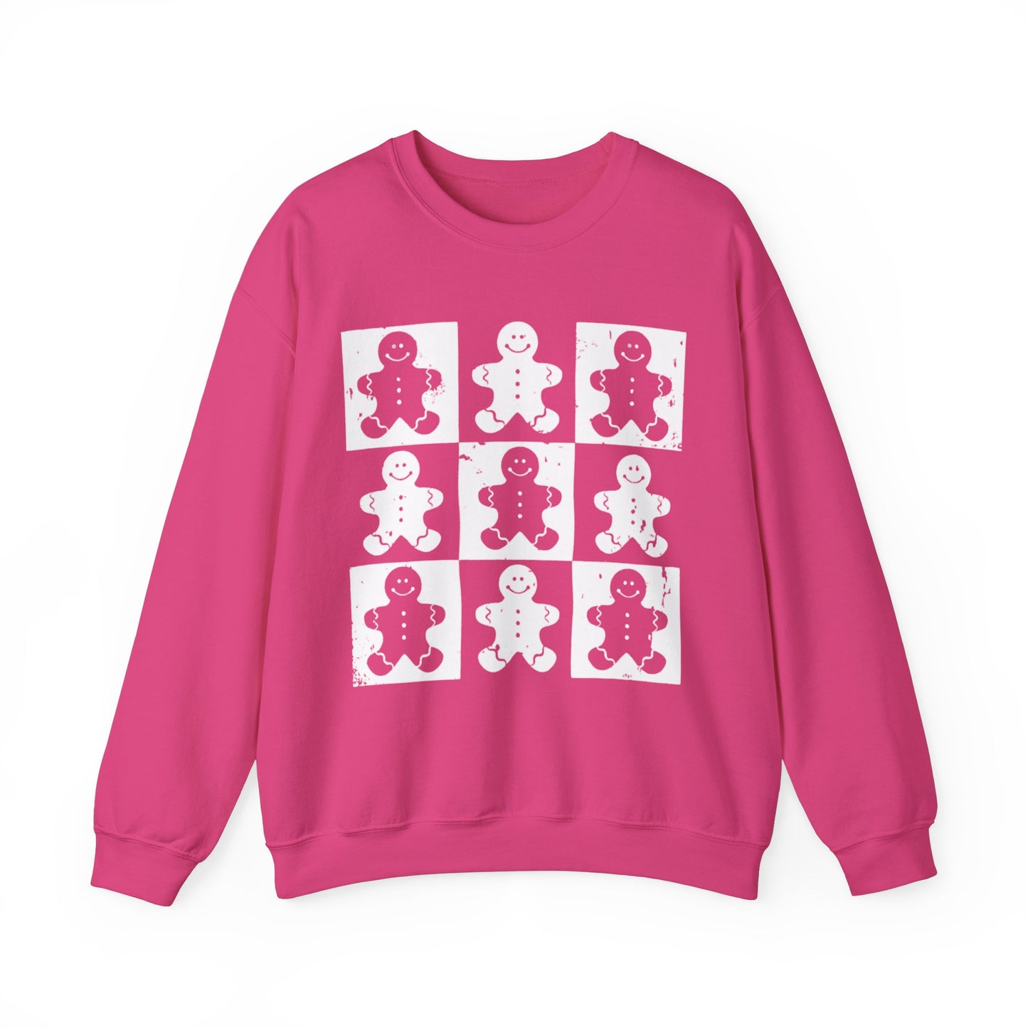 CHECKERED GINGERBREAD CREWNECK SWEATSHIRT