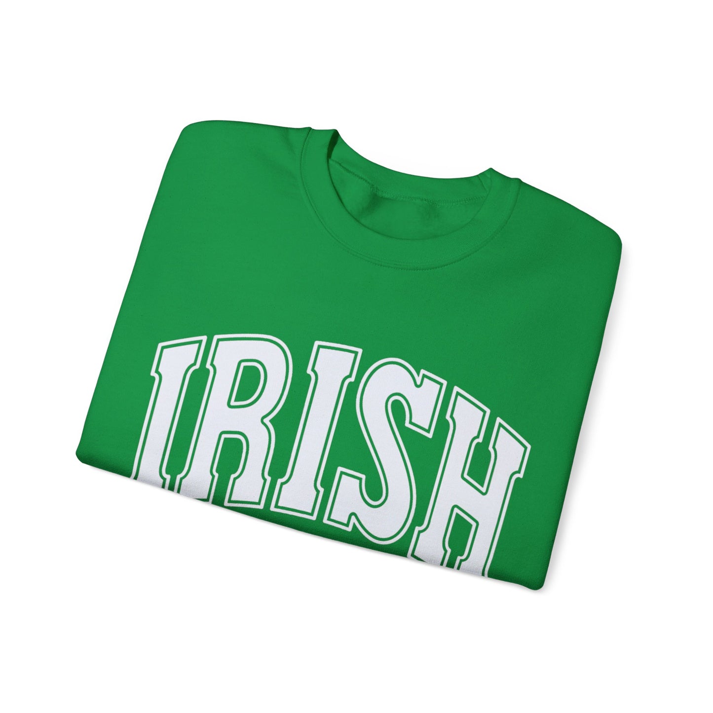 WHITE IRISH SHAMROCK CREWNECK SWEATSHIRT