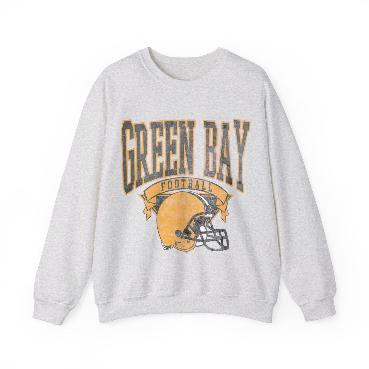 DISTRESSED GREEN BAY FOOTBALL CREWNECK SWEATSHIRT