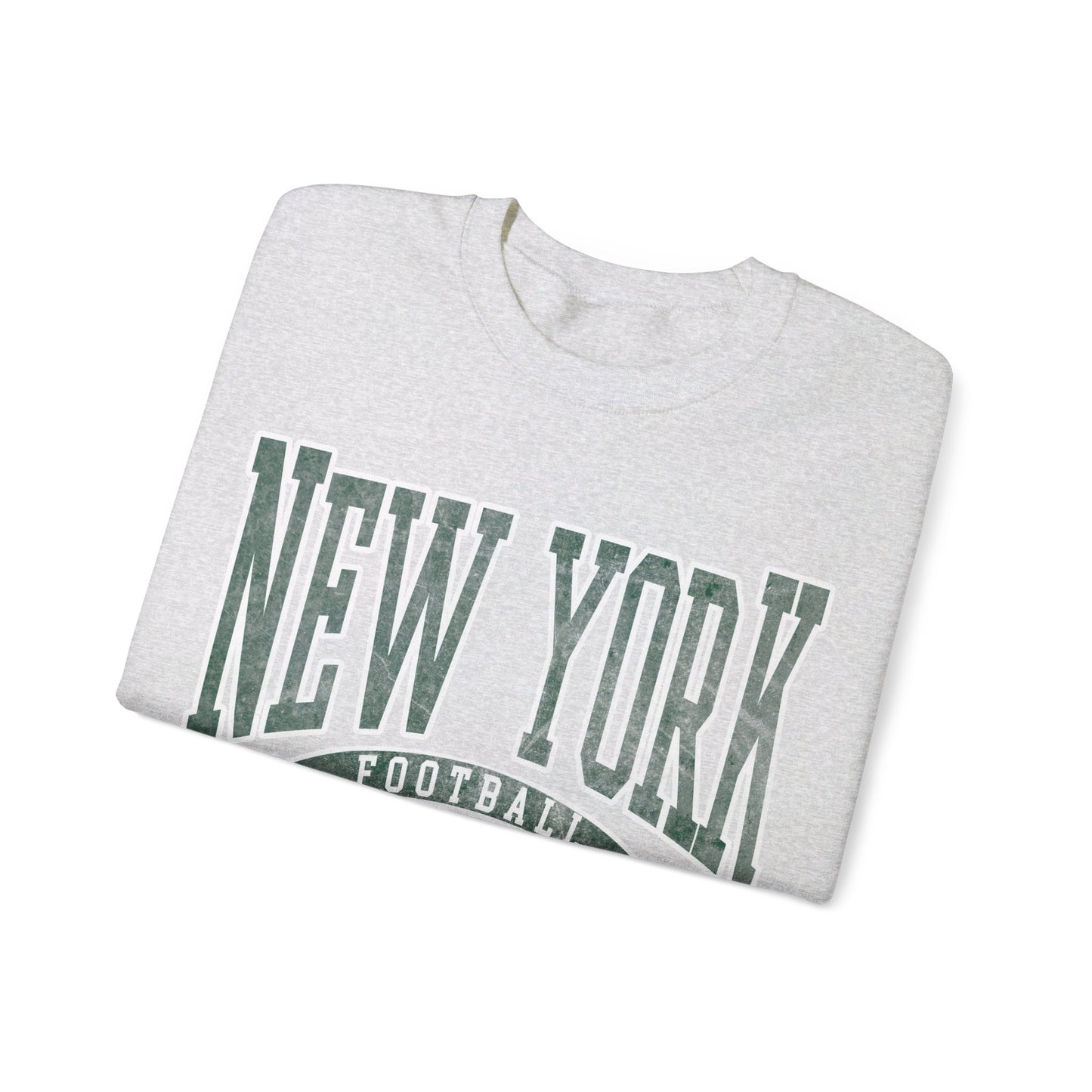 DISTRESSED NEW YORK FOOTBALL CREWNECK SWEATSHIRT