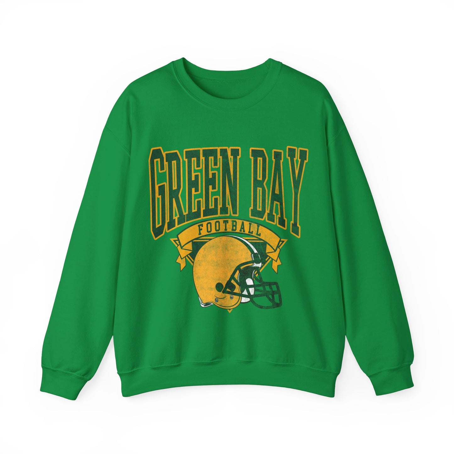 DISTRESSED GREEN BAY FOOTBALL CREWNECK SWEATSHIRT