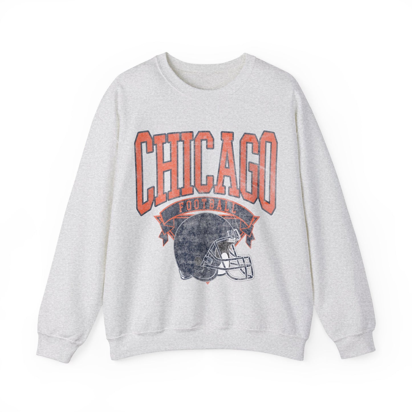 DISTRESSED CHICAGO FOOTBALL CREWNECK SWEATSHIRT