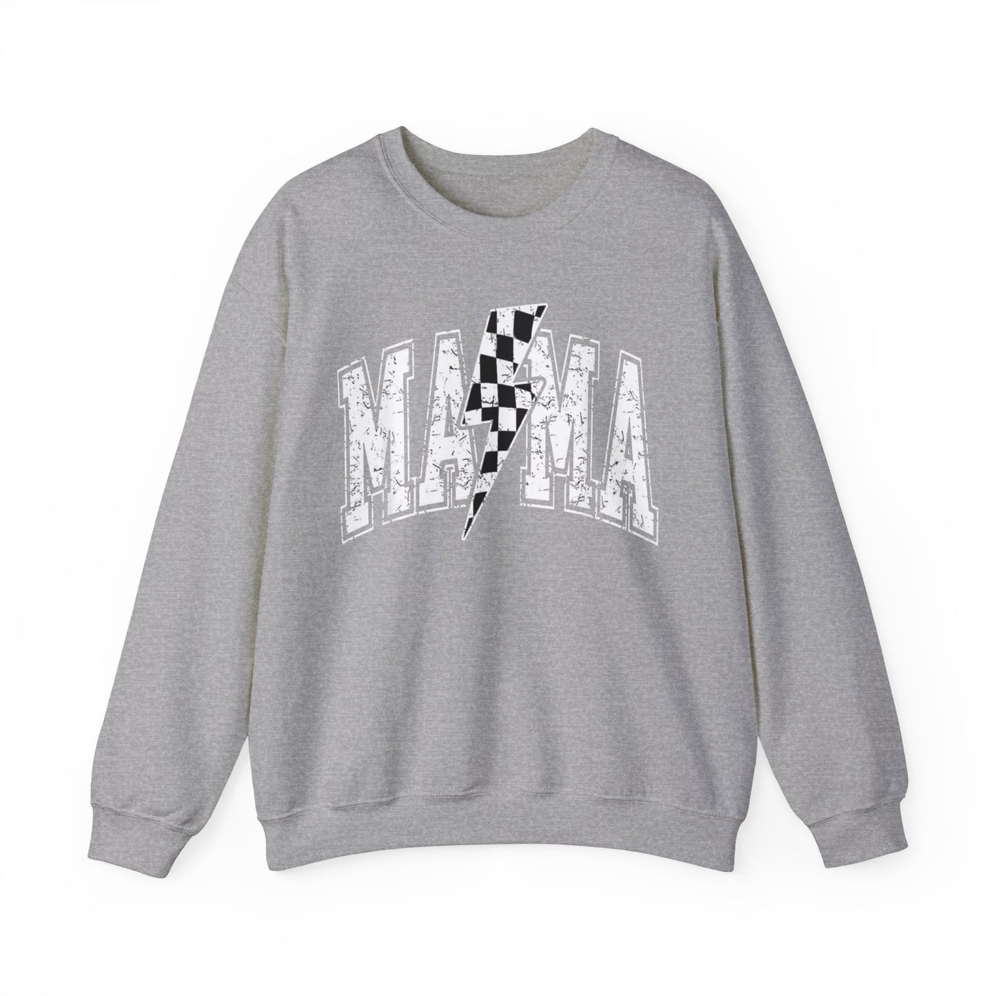 CHECKERED MAMA CREWNECK SWEATSHIRT