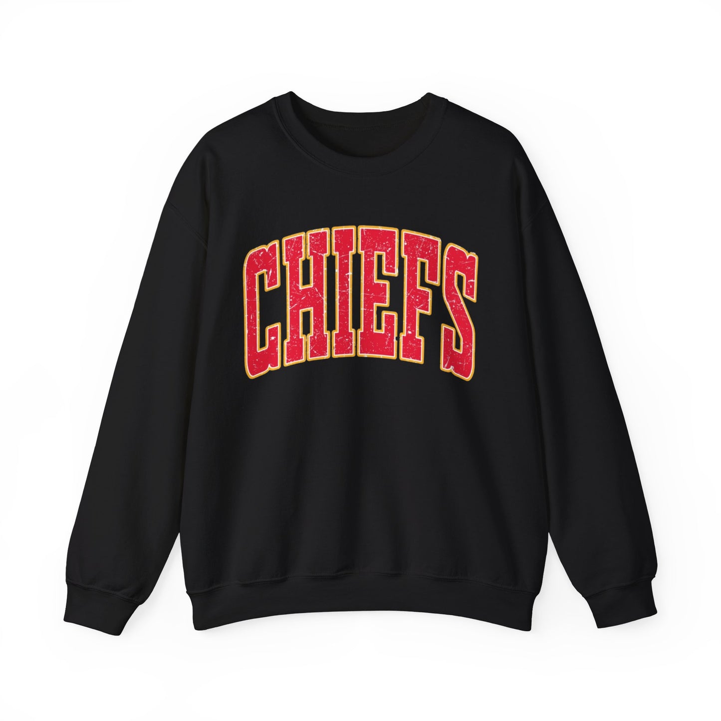 DISTRESSED CHIEFS FOOTBALL CREWNECK SWEATSHIRT