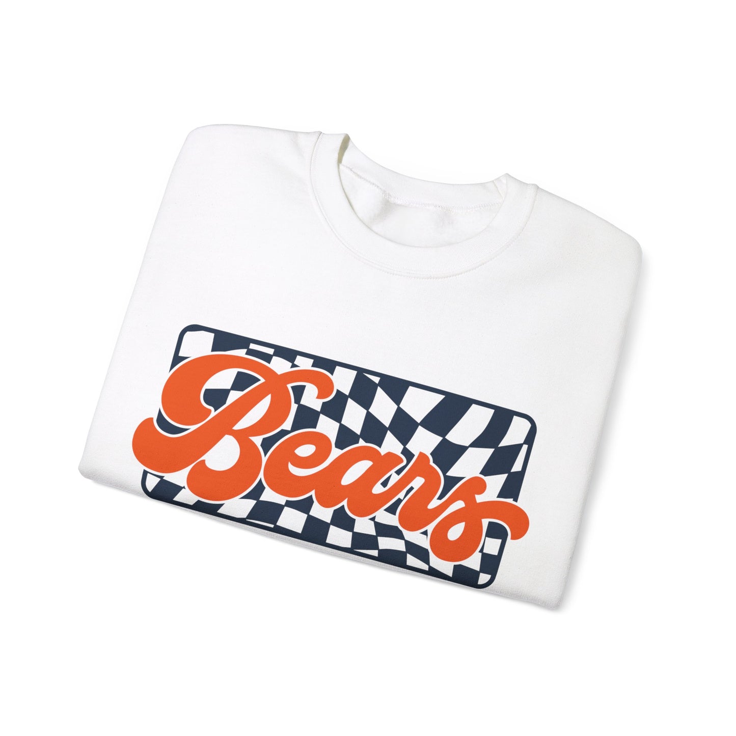 CHECKERED BEARS GAMEDAY CREWNECK SWEATSHIRT