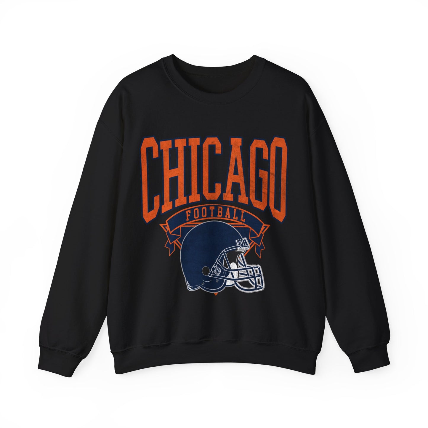 DISTRESSED CHICAGO FOOTBALL CREWNECK SWEATSHIRT