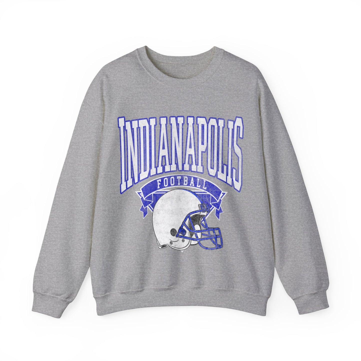 DISTRESSED INDIANAPOLIS FOOTBALL CREWNECK SWEATSHIRT