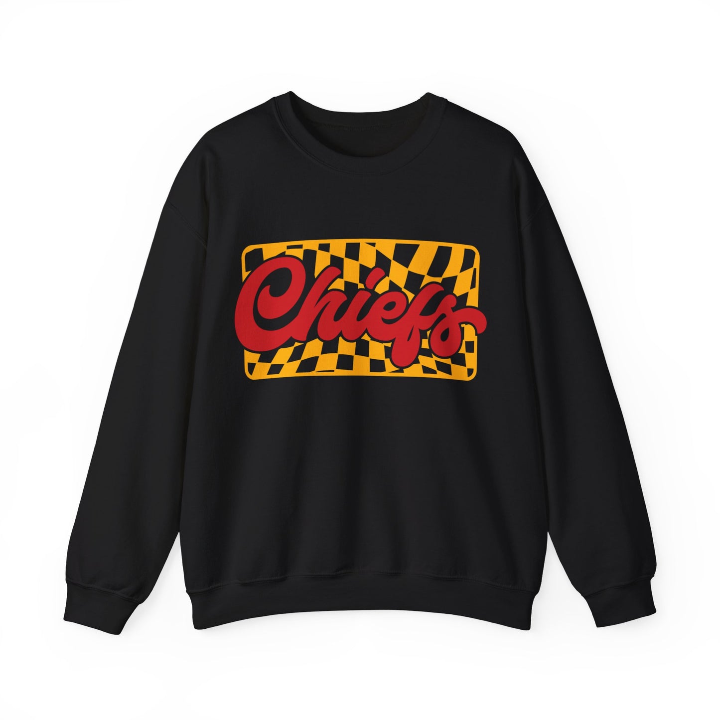 CHECKERED CHIEFS GAMEDAY CREWNECK SWEATSHIRT