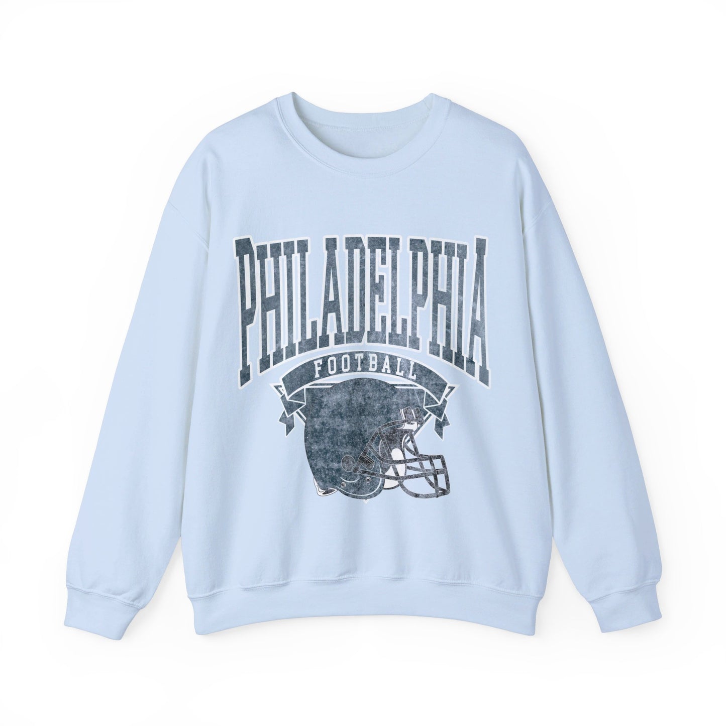 DISTRESSED PHILADELPHIA FOOTBALL CREWNECK SWEATSHIRT