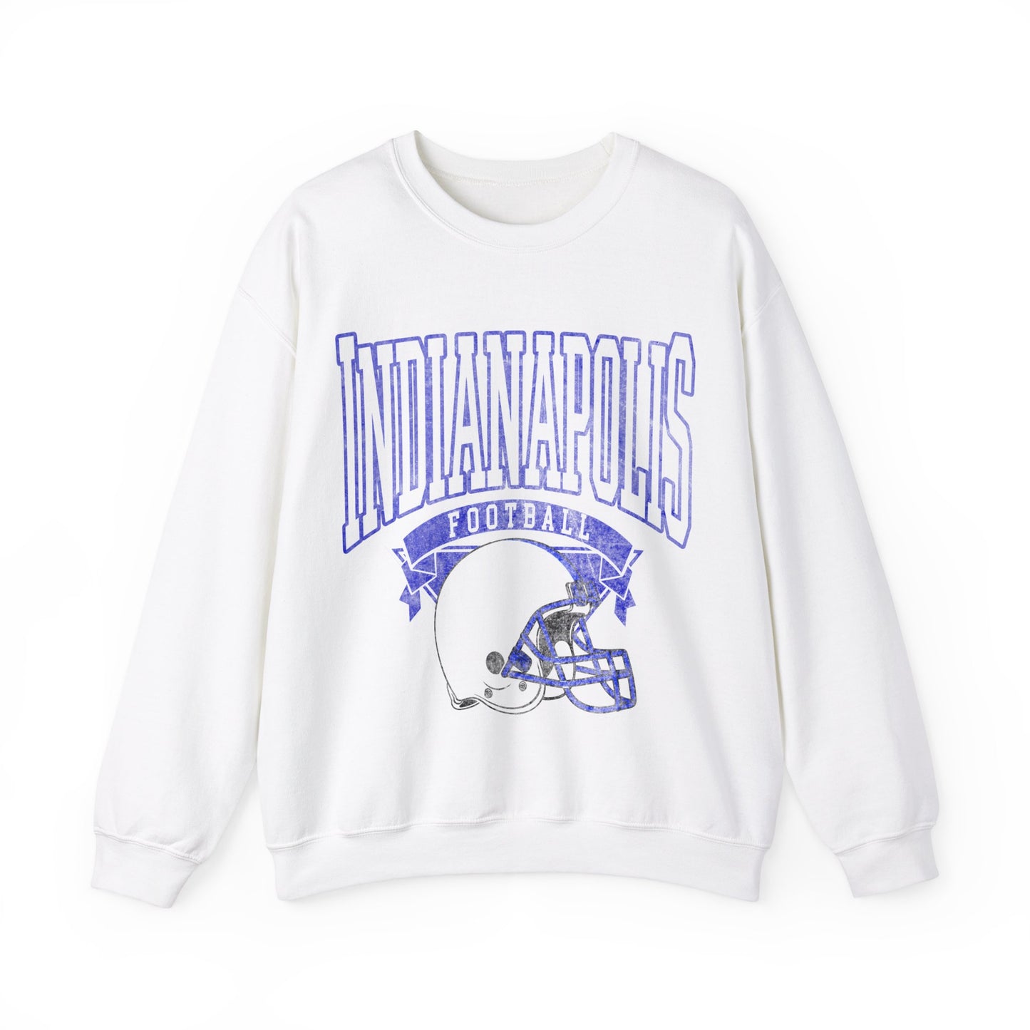 DISTRESSED INDIANAPOLIS FOOTBALL CREWNECK SWEATSHIRT