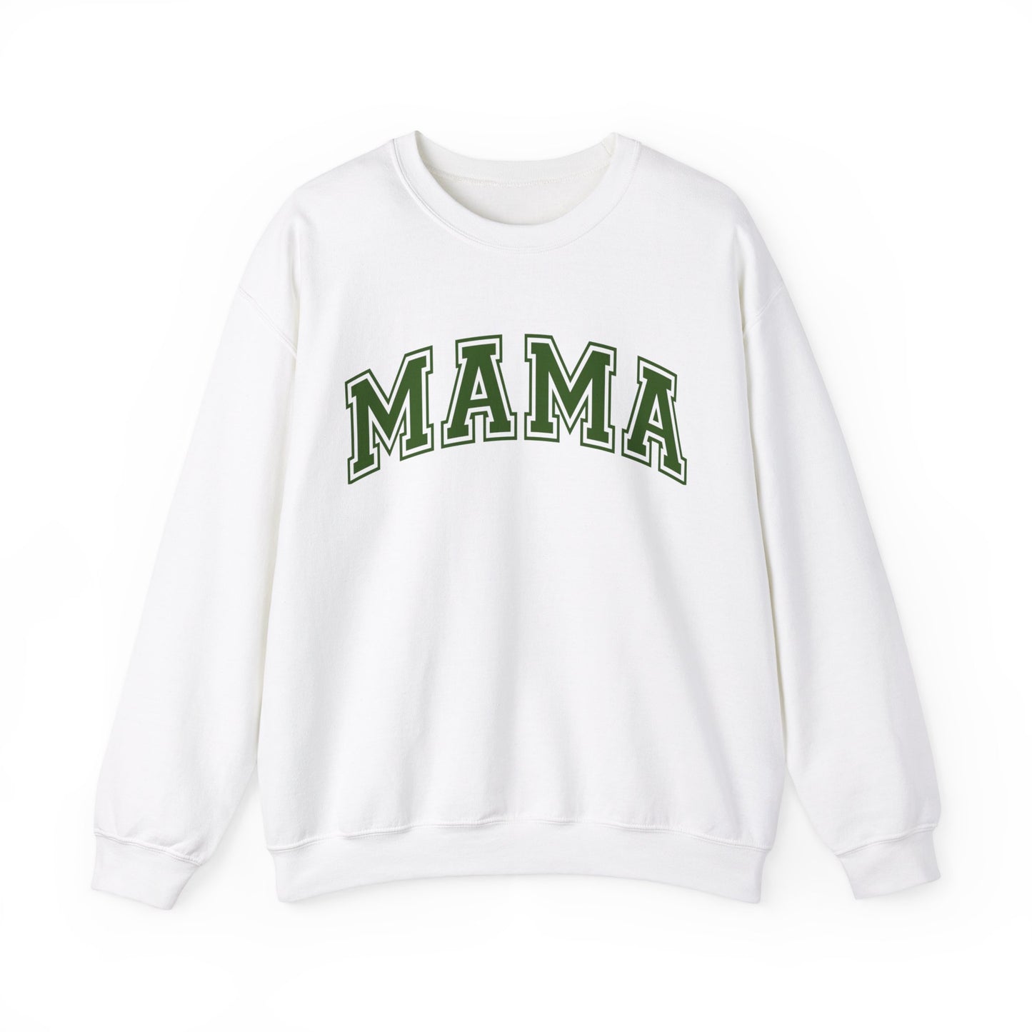 GREEN MAMA VARSITY CREWNECK SWEATSHIRT