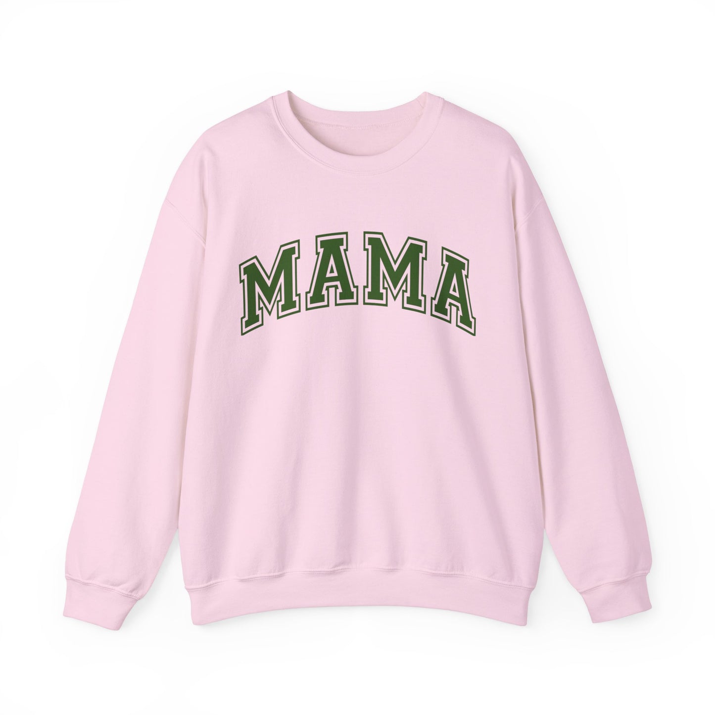 GREEN MAMA VARSITY CREWNECK SWEATSHIRT