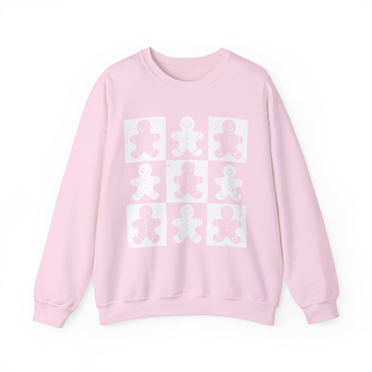 CHECKERED GINGERBREAD CREWNECK SWEATSHIRT