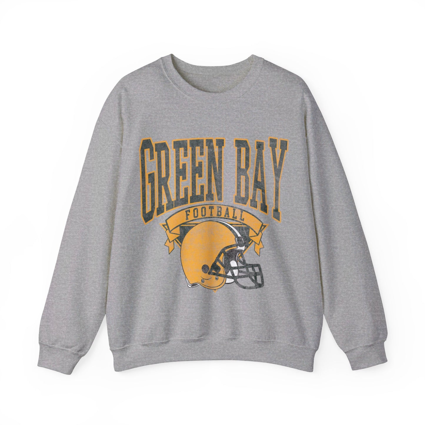 DISTRESSED GREEN BAY FOOTBALL CREWNECK SWEATSHIRT