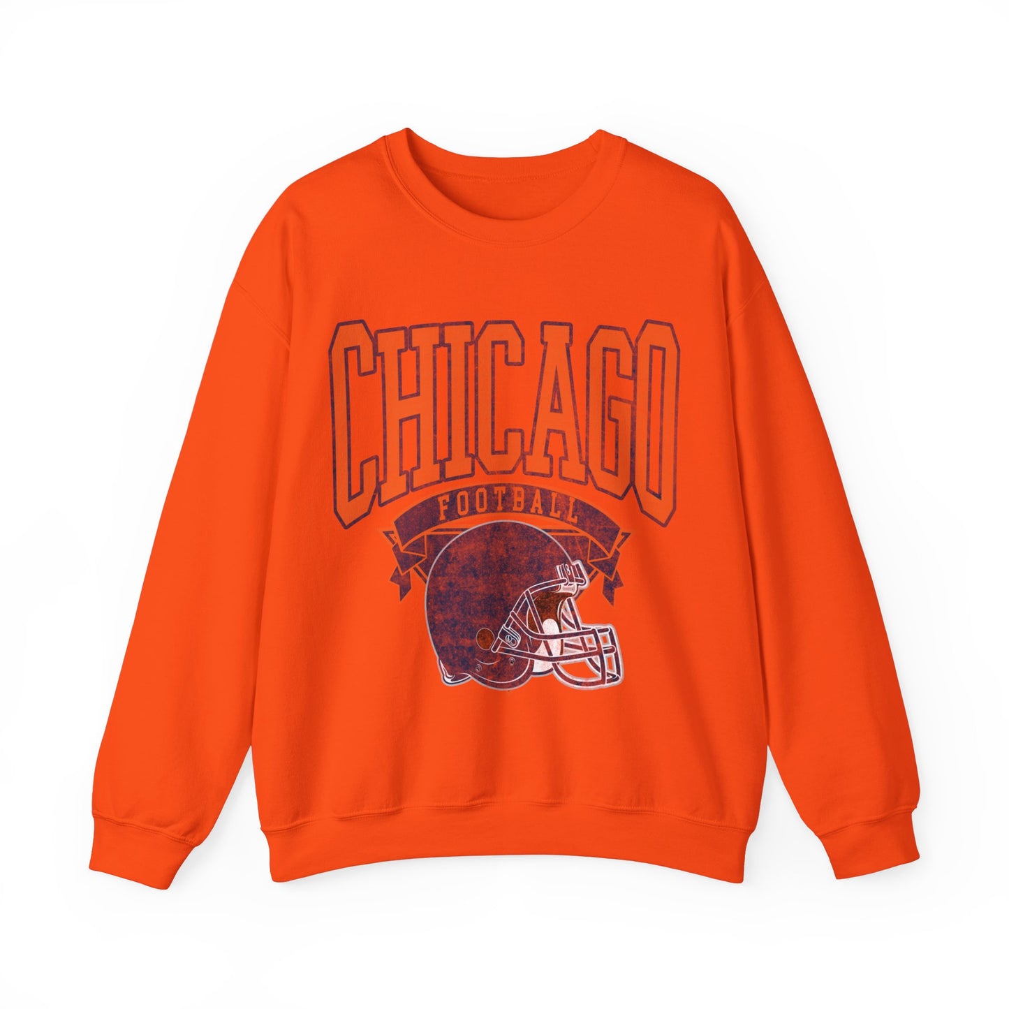 DISTRESSED CHICAGO FOOTBALL CREWNECK SWEATSHIRT