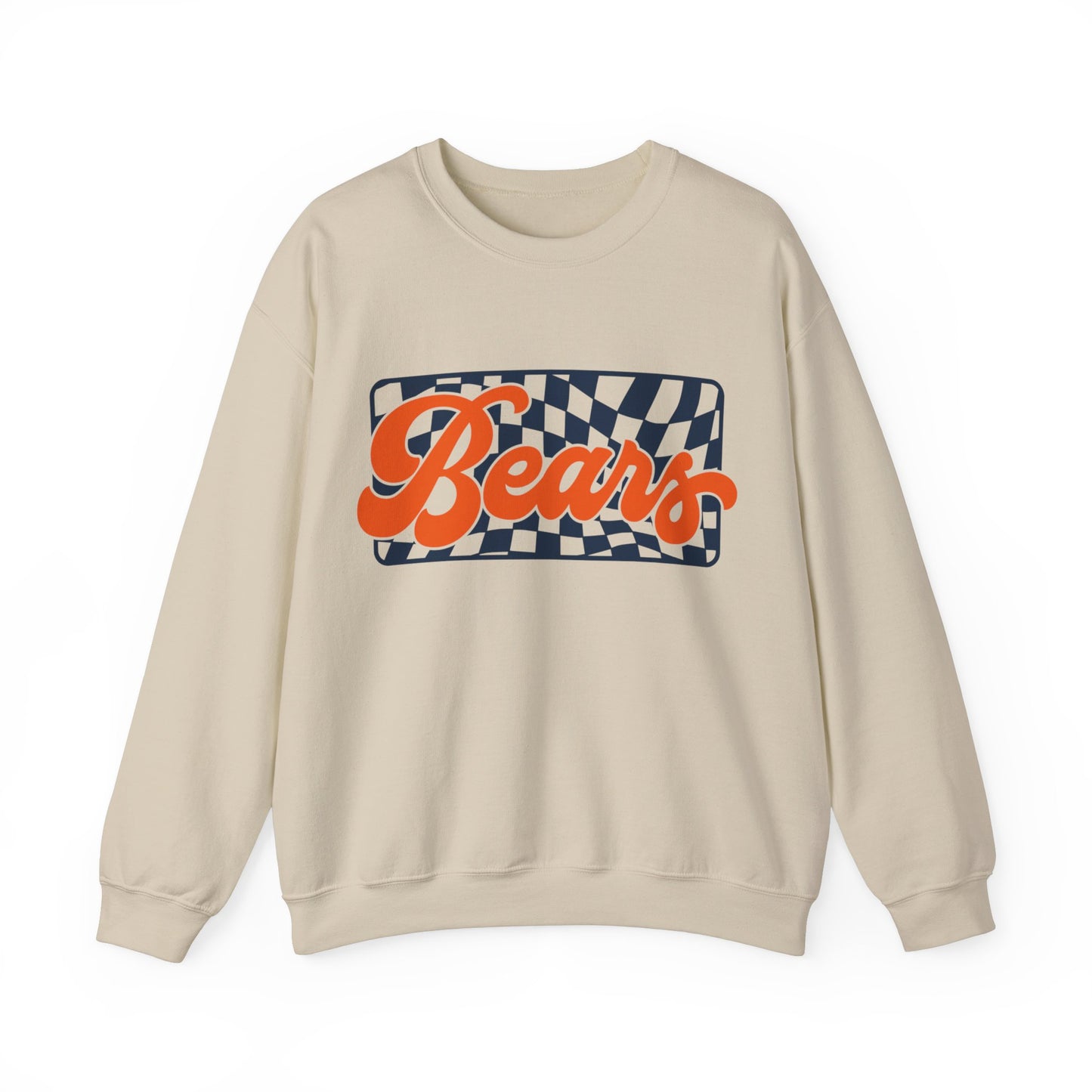 CHECKERED BEARS GAMEDAY CREWNECK SWEATSHIRT