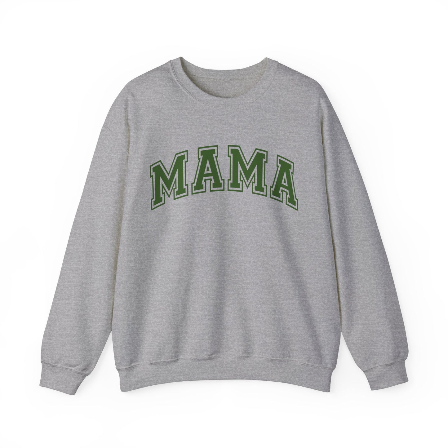 GREEN MAMA VARSITY CREWNECK SWEATSHIRT