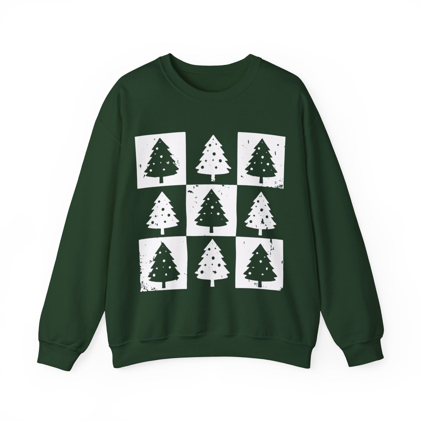 CHECKERED TREES CREWNECK SWEATSHIRT