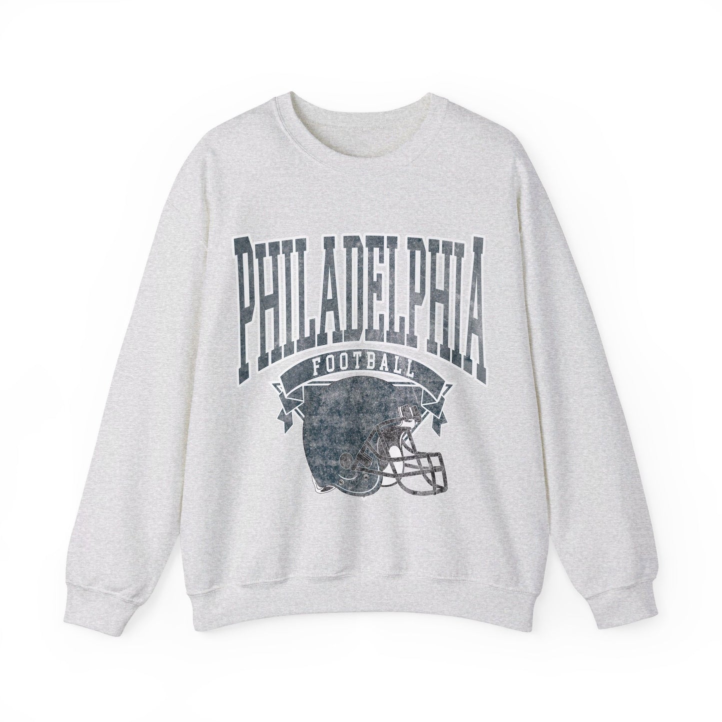 DISTRESSED PHILADELPHIA FOOTBALL CREWNECK SWEATSHIRT