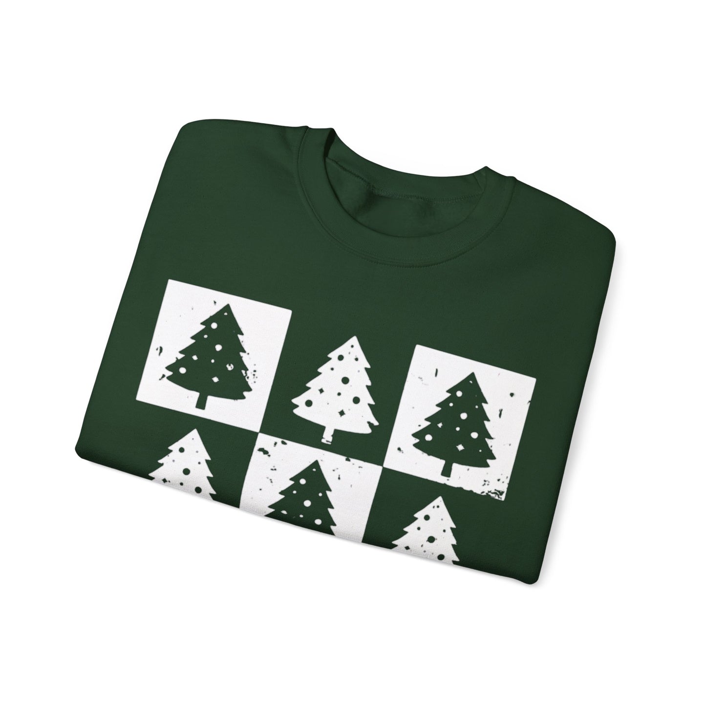 CHECKERED TREES CREWNECK SWEATSHIRT