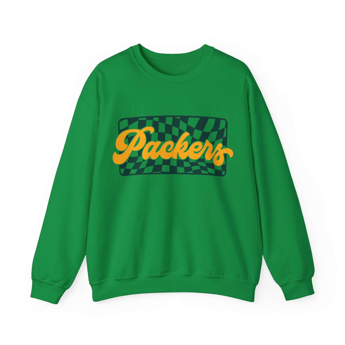 CHECKERED GREEN BAY GAMEDAY CREWNECK SWEATSHIRT