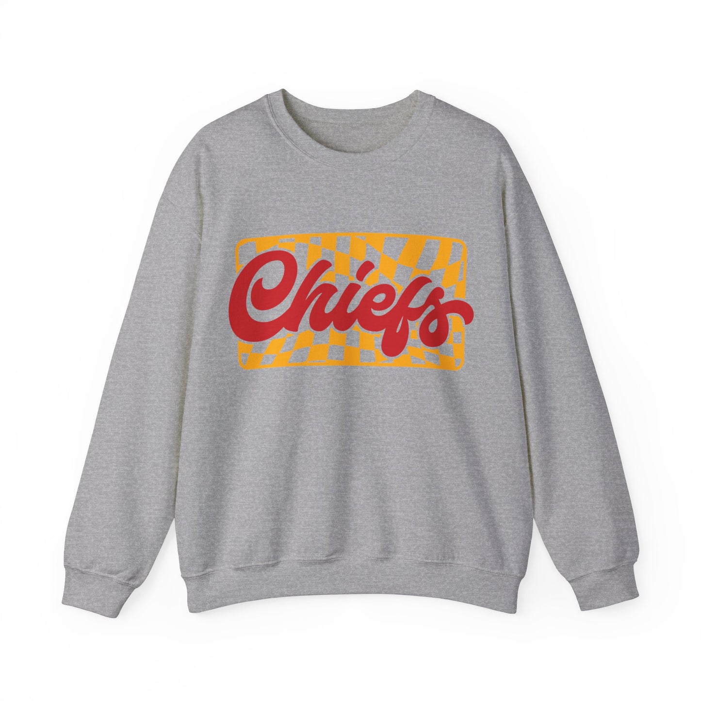 CHECKERED CHIEFS GAMEDAY CREWNECK SWEATSHIRT