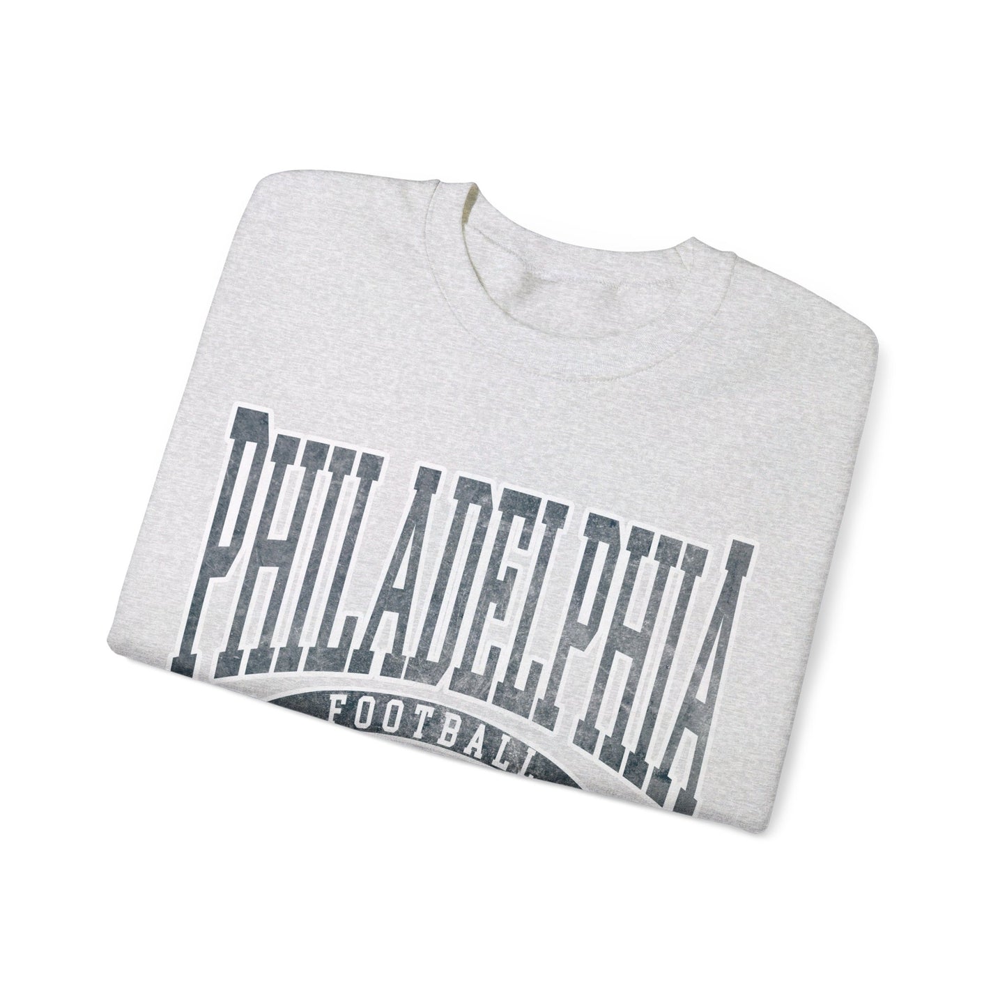 DISTRESSED PHILADELPHIA FOOTBALL CREWNECK SWEATSHIRT