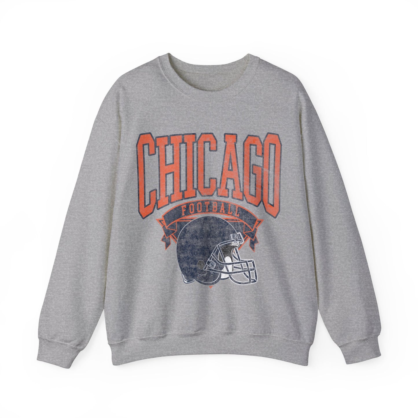 DISTRESSED CHICAGO FOOTBALL CREWNECK SWEATSHIRT