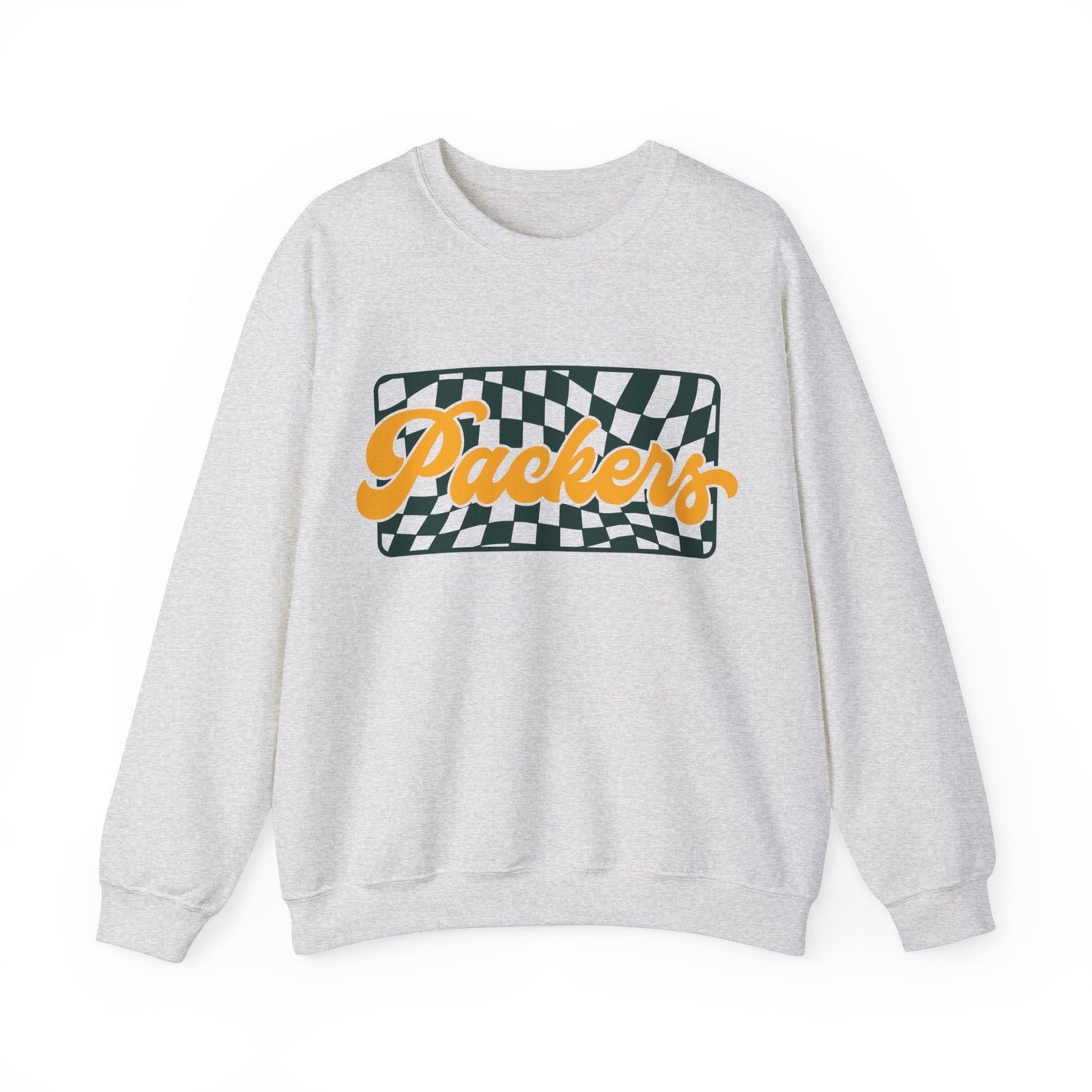 CHECKERED GREEN BAY GAMEDAY CREWNECK SWEATSHIRT