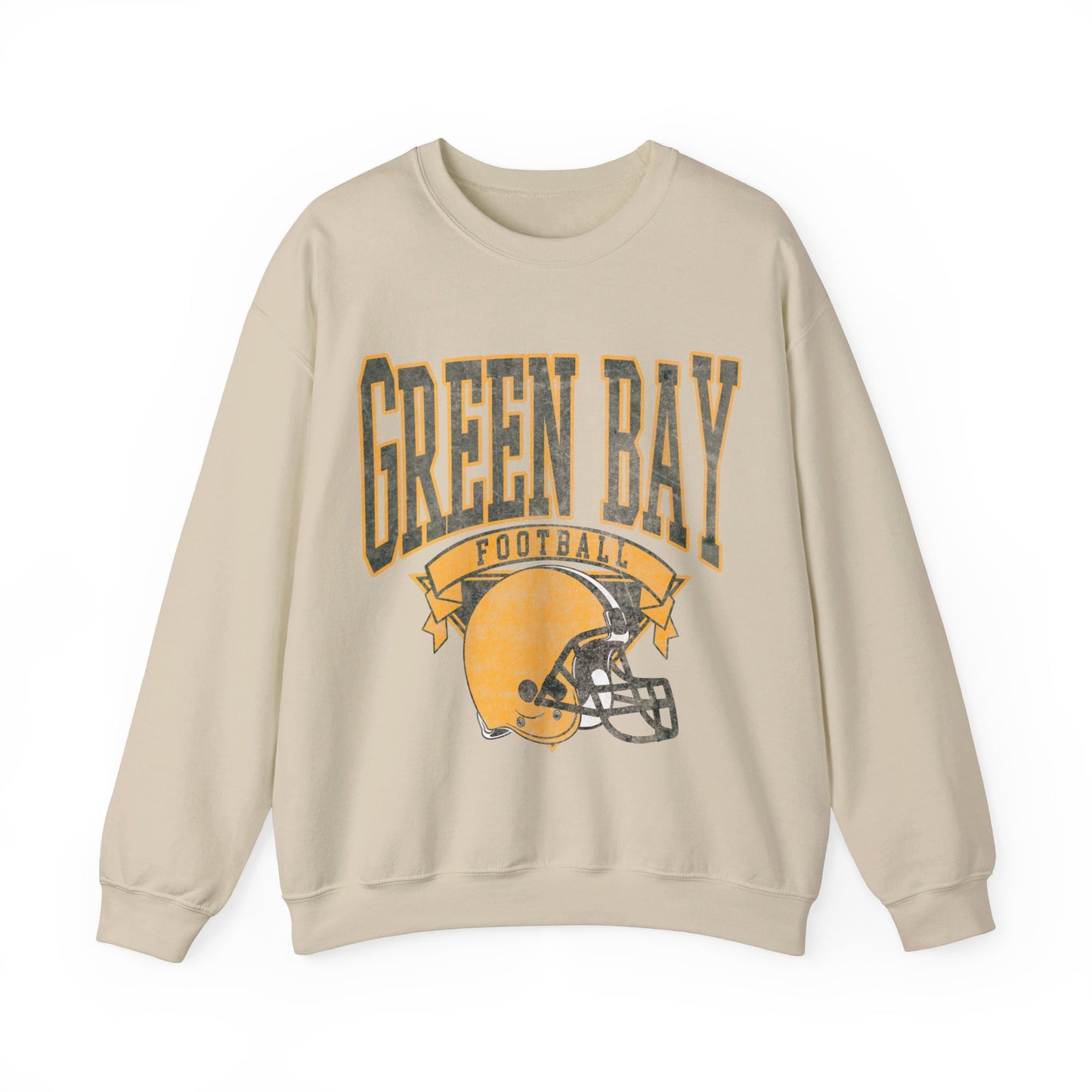 DISTRESSED GREEN BAY FOOTBALL CREWNECK SWEATSHIRT