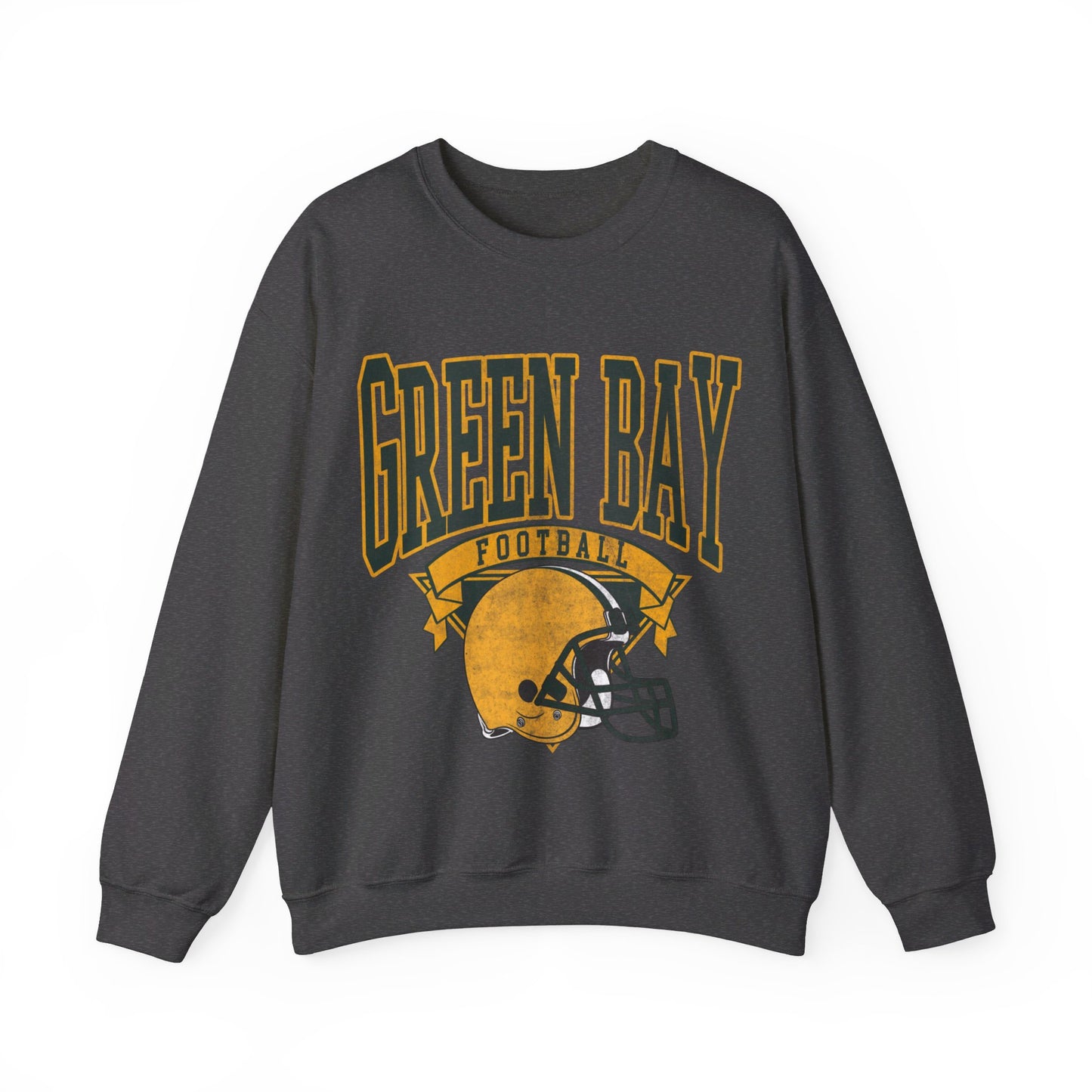 DISTRESSED GREEN BAY FOOTBALL CREWNECK SWEATSHIRT