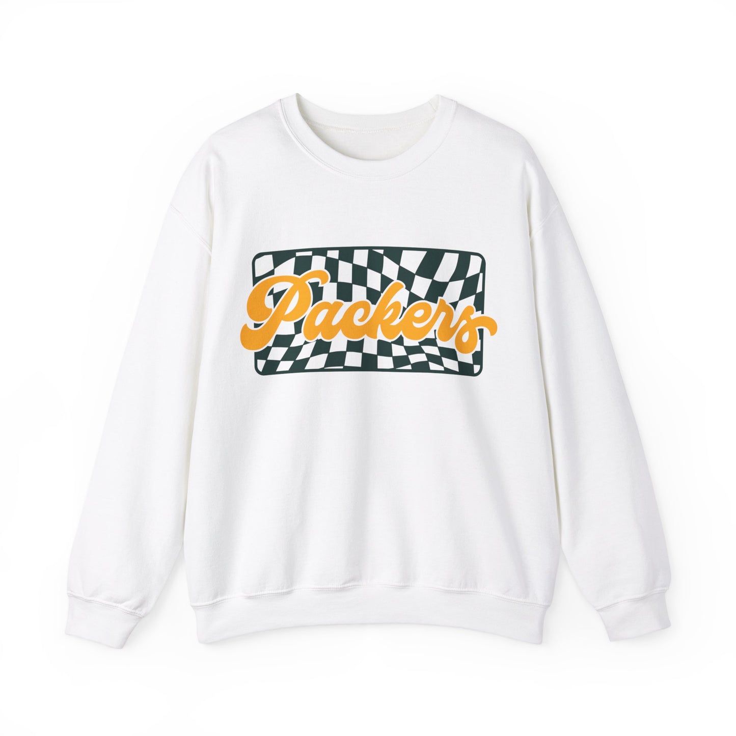 CHECKERED GREEN BAY GAMEDAY CREWNECK SWEATSHIRT