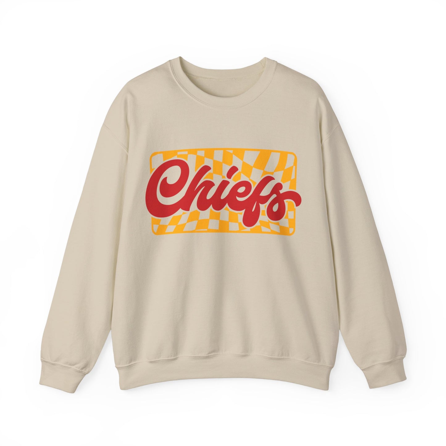 CHECKERED CHIEFS GAMEDAY CREWNECK SWEATSHIRT