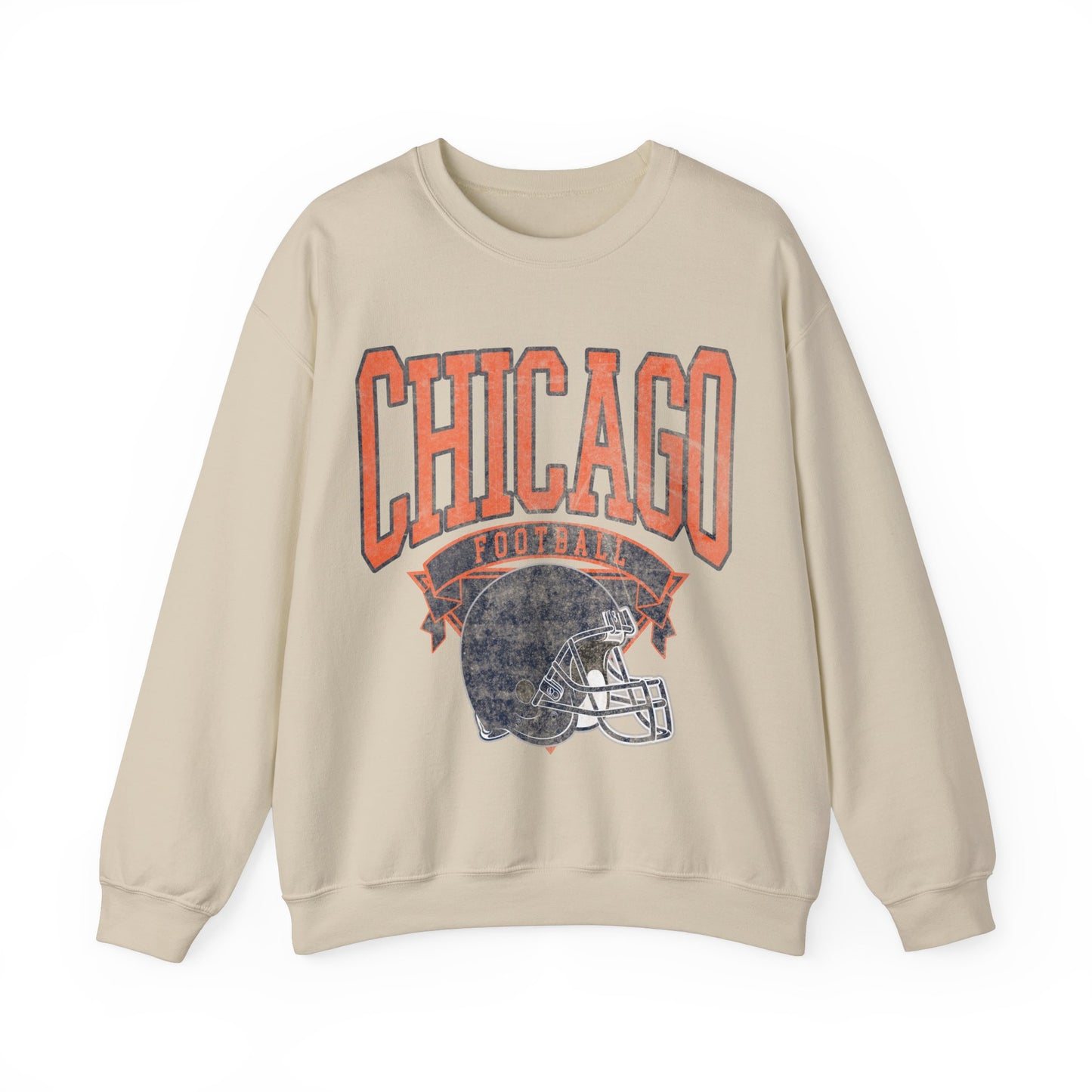 DISTRESSED CHICAGO FOOTBALL CREWNECK SWEATSHIRT