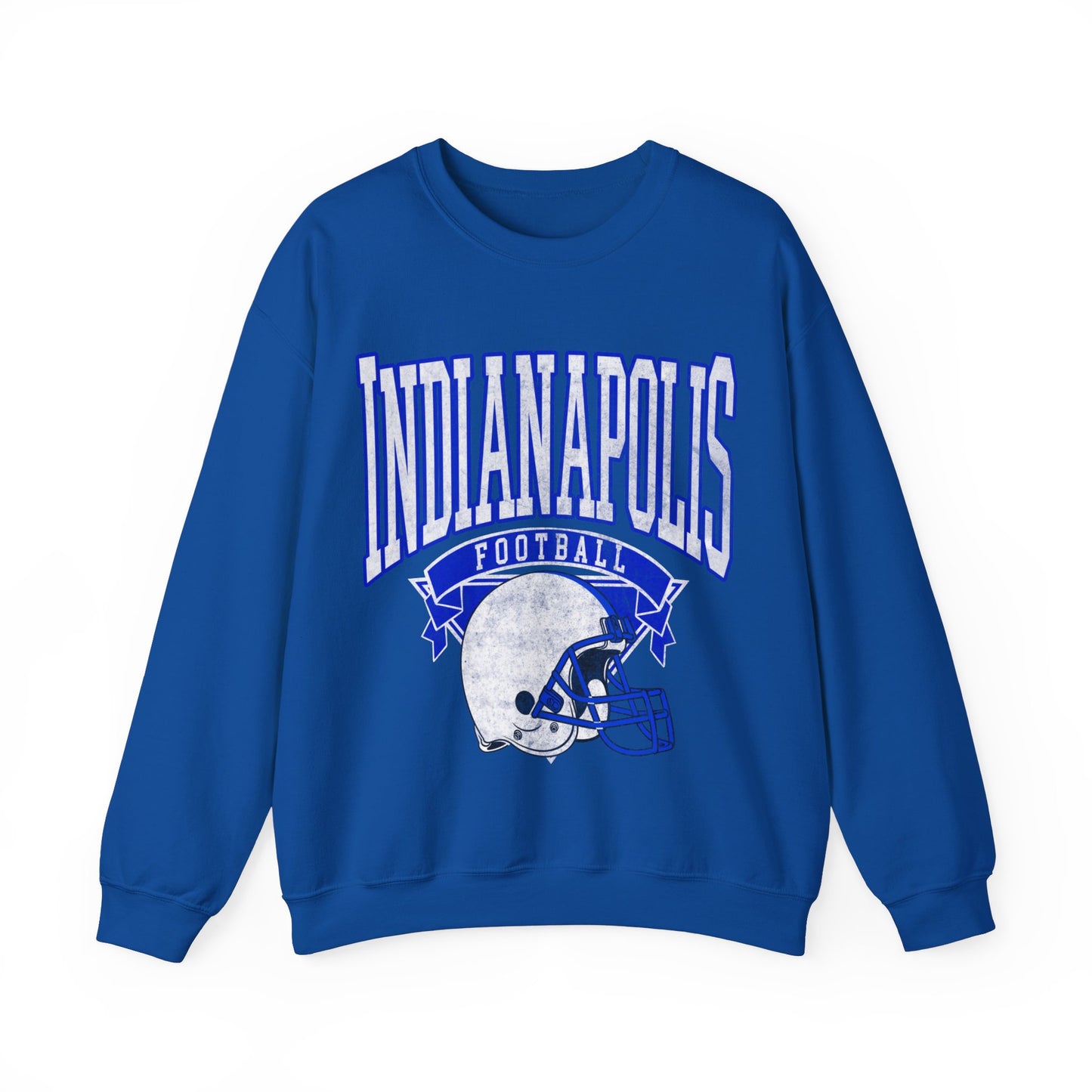 DISTRESSED INDIANAPOLIS FOOTBALL CREWNECK SWEATSHIRT