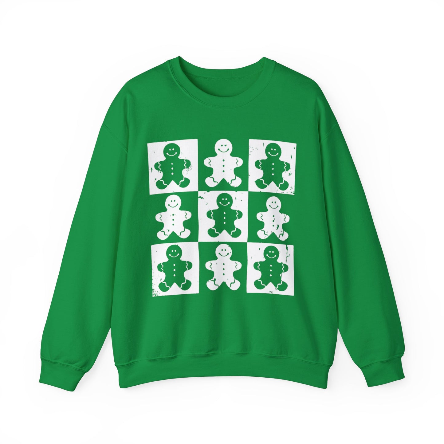 CHECKERED GINGERBREAD CREWNECK SWEATSHIRT