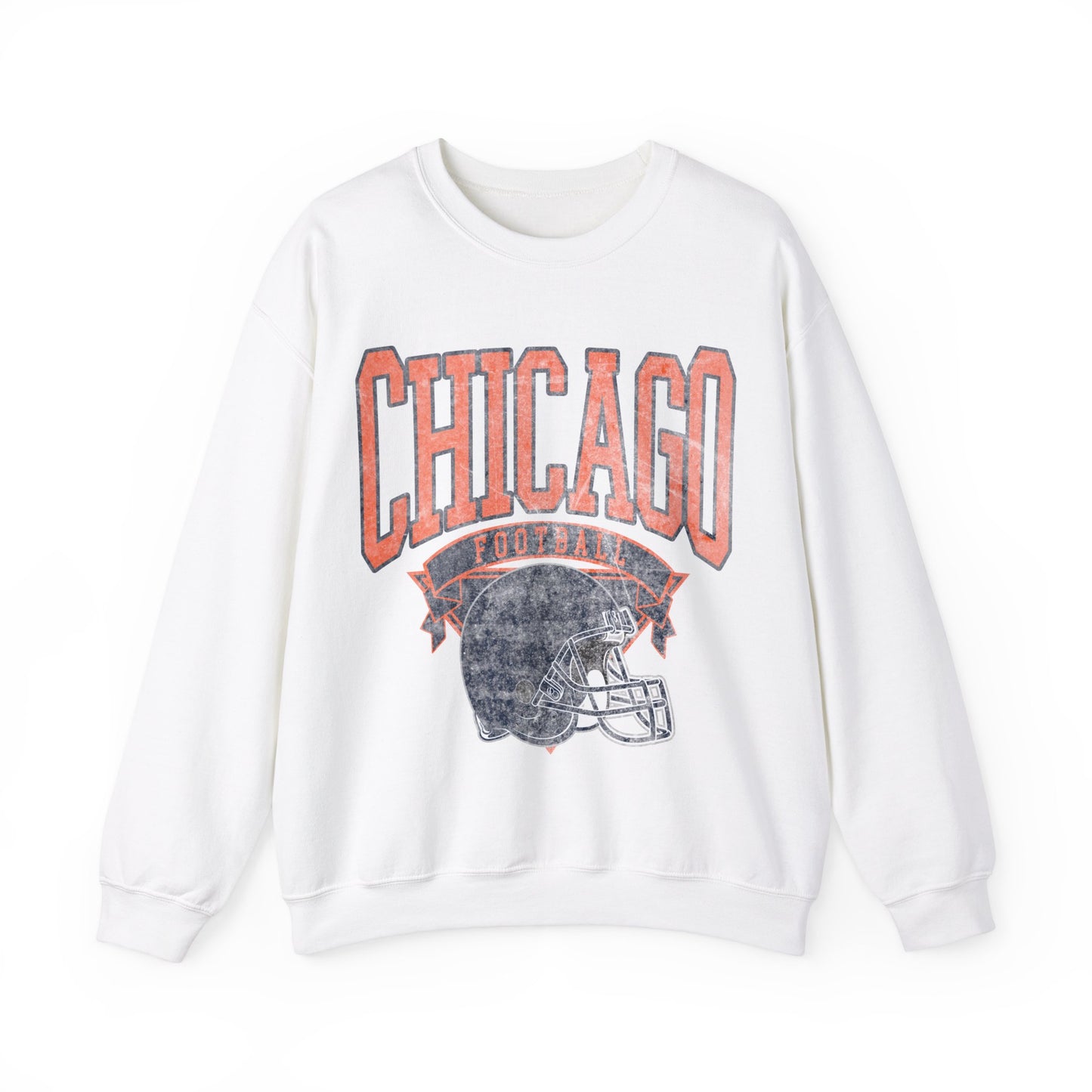 DISTRESSED CHICAGO FOOTBALL CREWNECK SWEATSHIRT