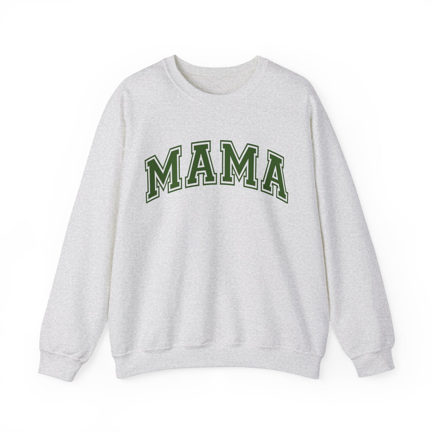 GREEN MAMA VARSITY CREWNECK SWEATSHIRT