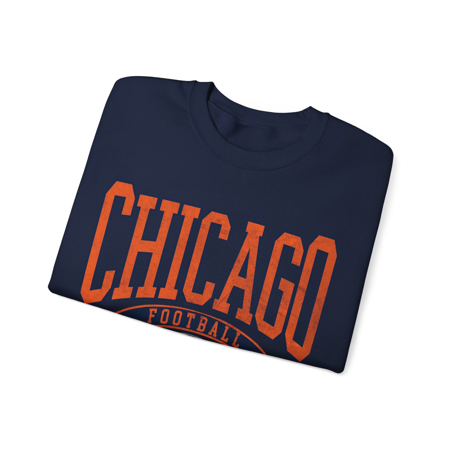 DISTRESSED CHICAGO FOOTBALL CREWNECK SWEATSHIRT