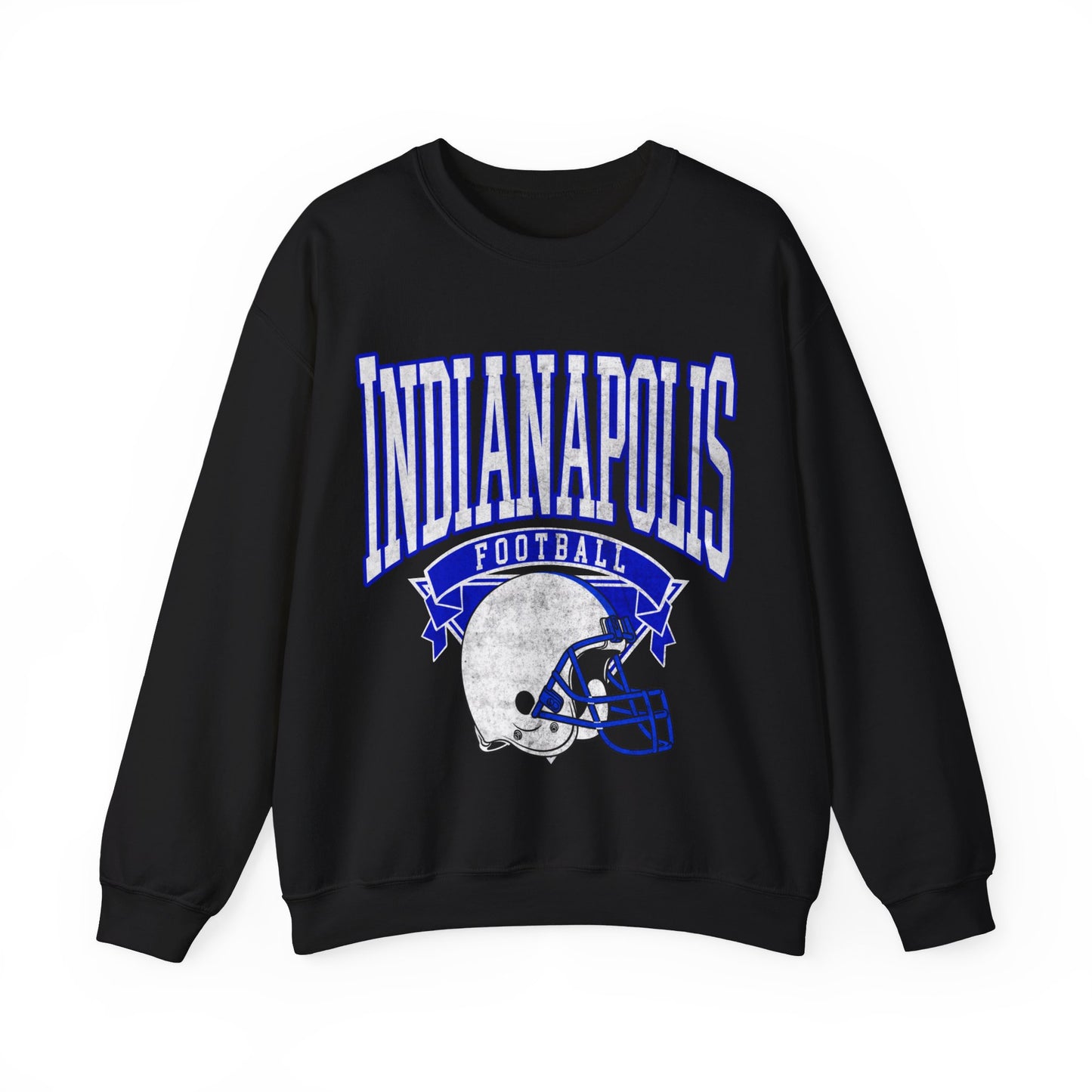 DISTRESSED INDIANAPOLIS FOOTBALL CREWNECK SWEATSHIRT