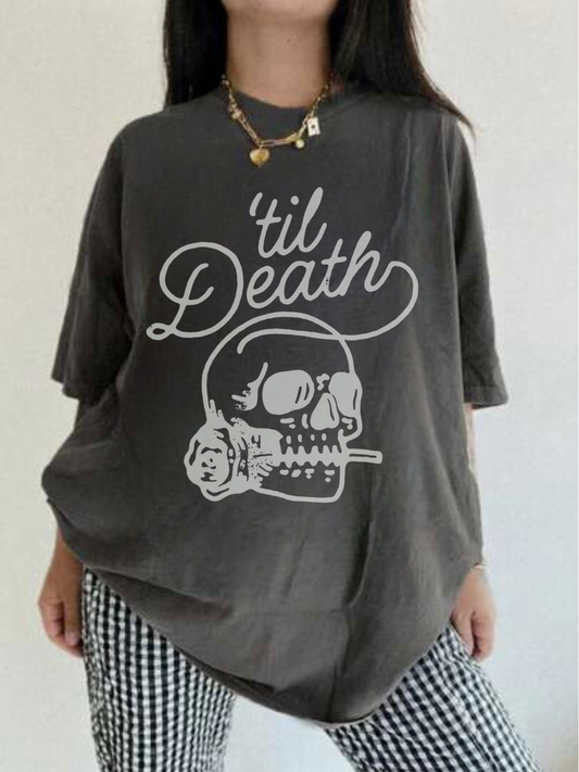 ‘TIL DEATH COMFORT COLORS TSHIRT