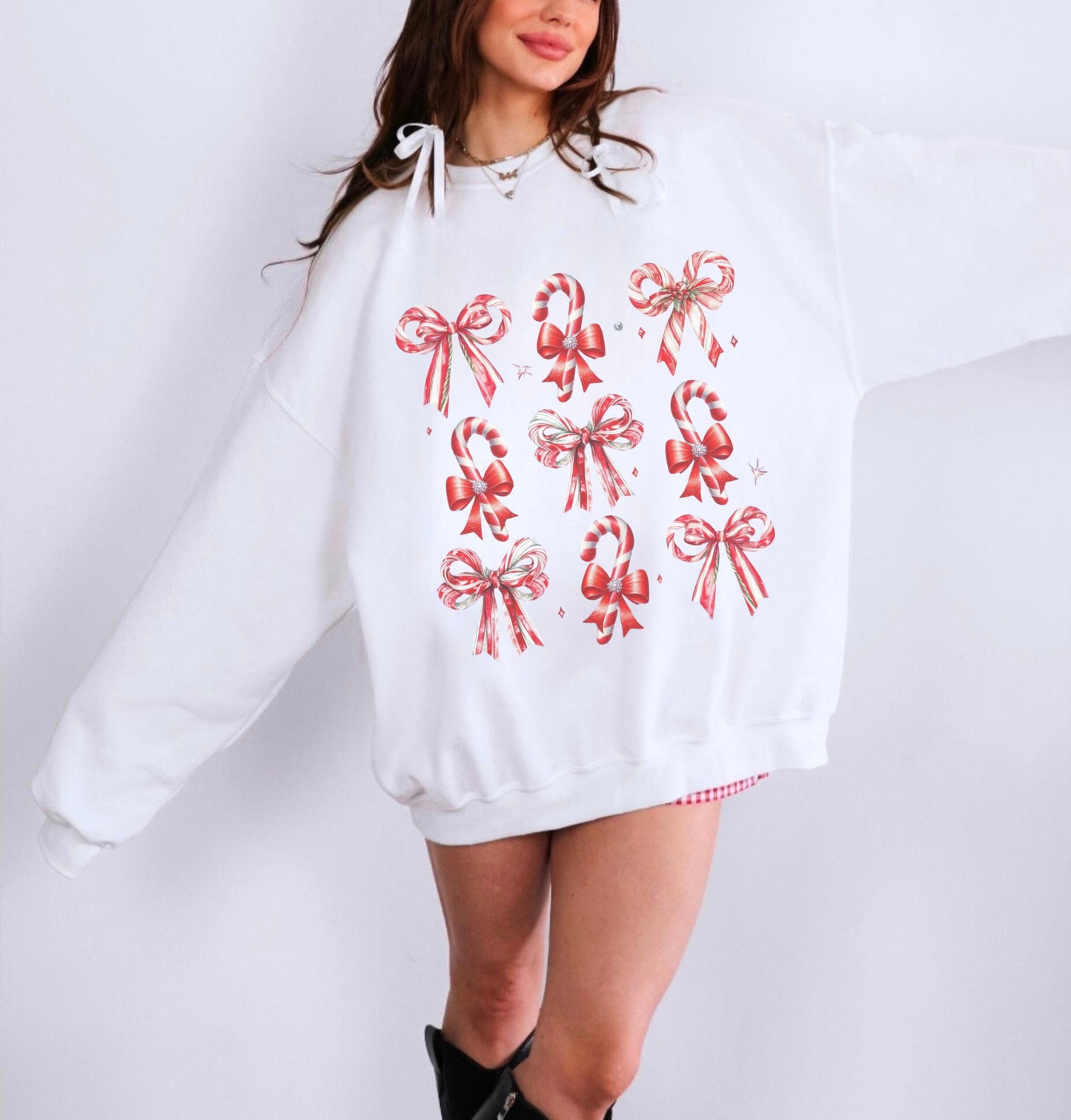 CANDY CANE DREAMS CREWNECK SWEATSHIRT