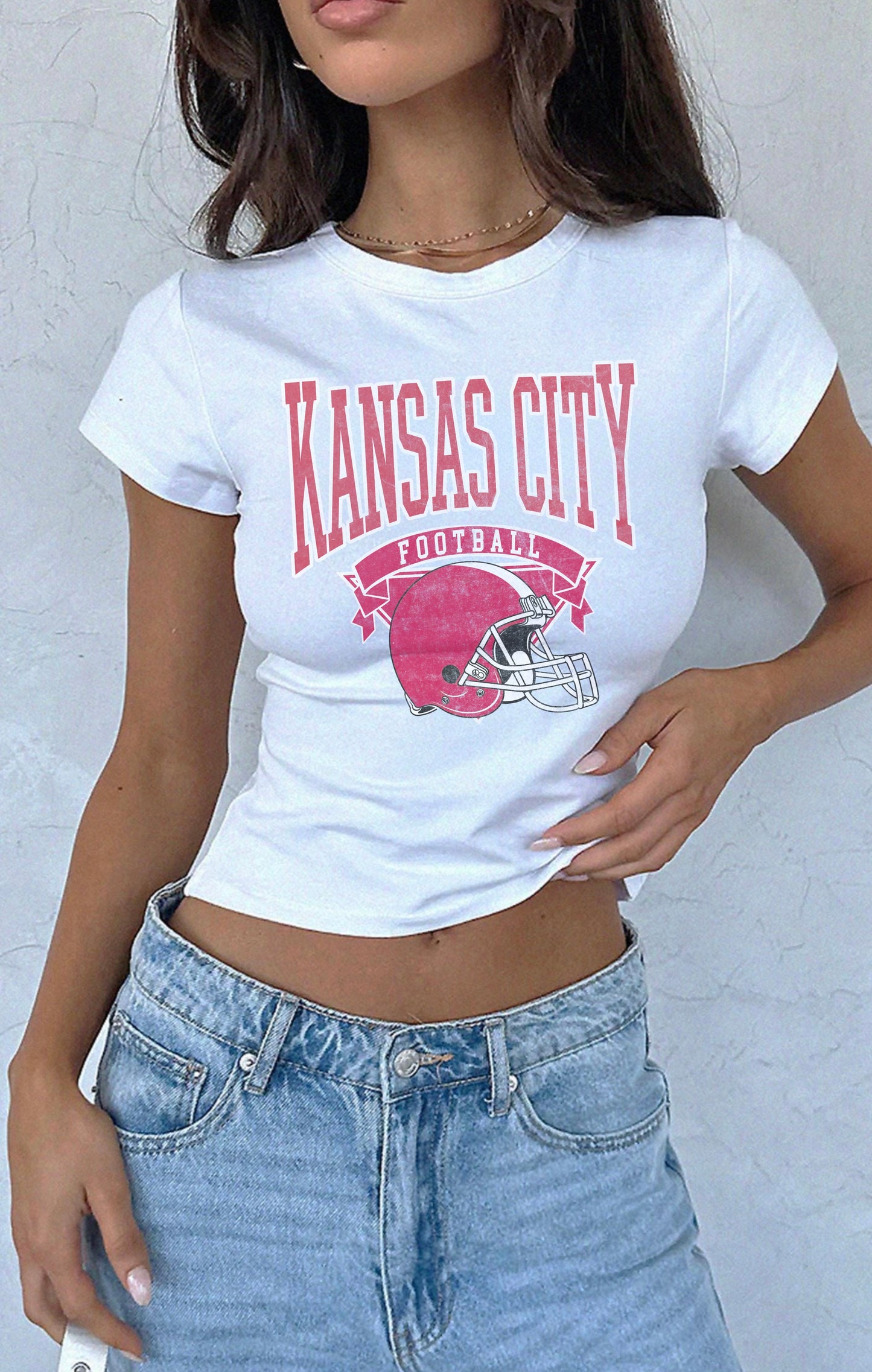 VINTAGE KANSAS CITY FOOTBALL 90s BABY TEE