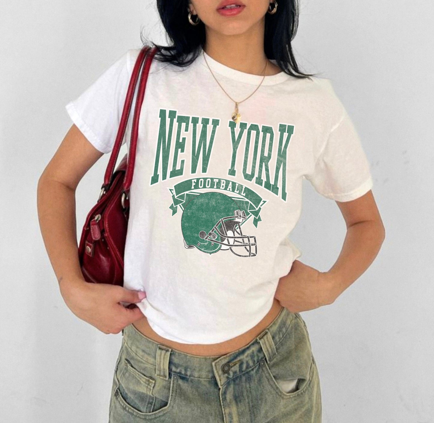 VINTAGE NEW YORK FOOTBALL 90s BABY TEE