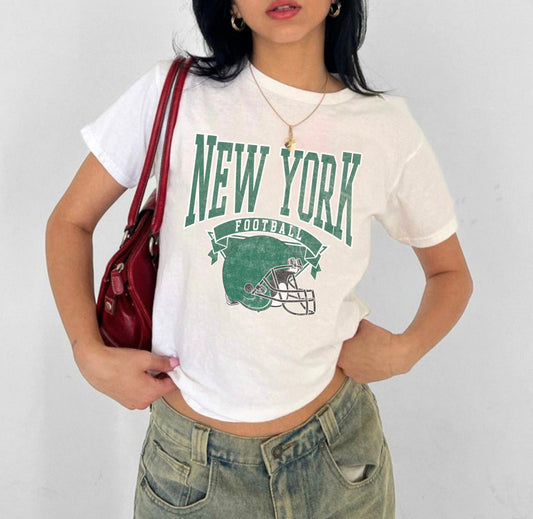 VINTAGE NEW YORK FOOTBALL 90s BABY TEE